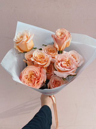 KM Peach Rose Bouquet