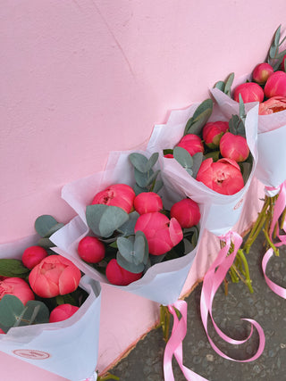 Coral Peony and Eucalyptus U.K.
