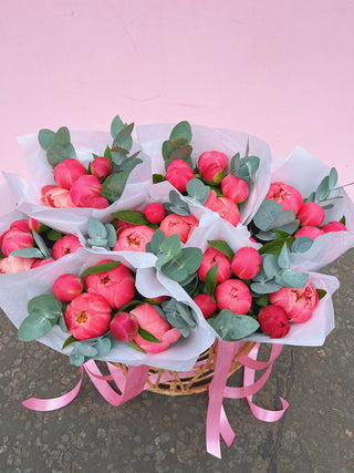 Coral Peony and Eucalyptus U.K.