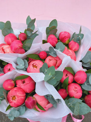 Coral Peony and Eucalyptus U.K.