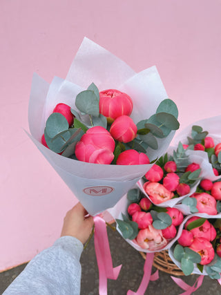 Coral Peony and Eucalyptus U.K.