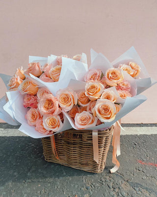 Peach Shimmer Roses U.K.