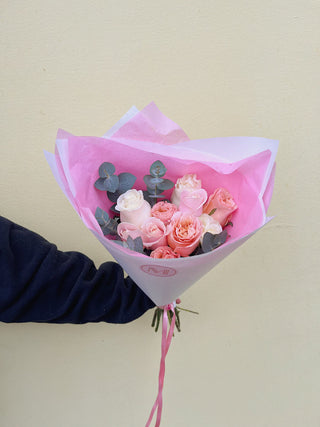 Mother's Day Pastel Rose + Eucalyptus Bouquet (Pre-Order + Collect)