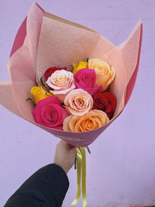 Valentine's Day Colourful Rose Bouquet