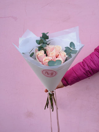 Mother's Day Pink Rose + Eucalyptus Bouquet (Pre-Order + Collect)