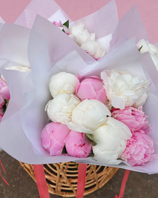Pink and White Peony Bunch U.K.