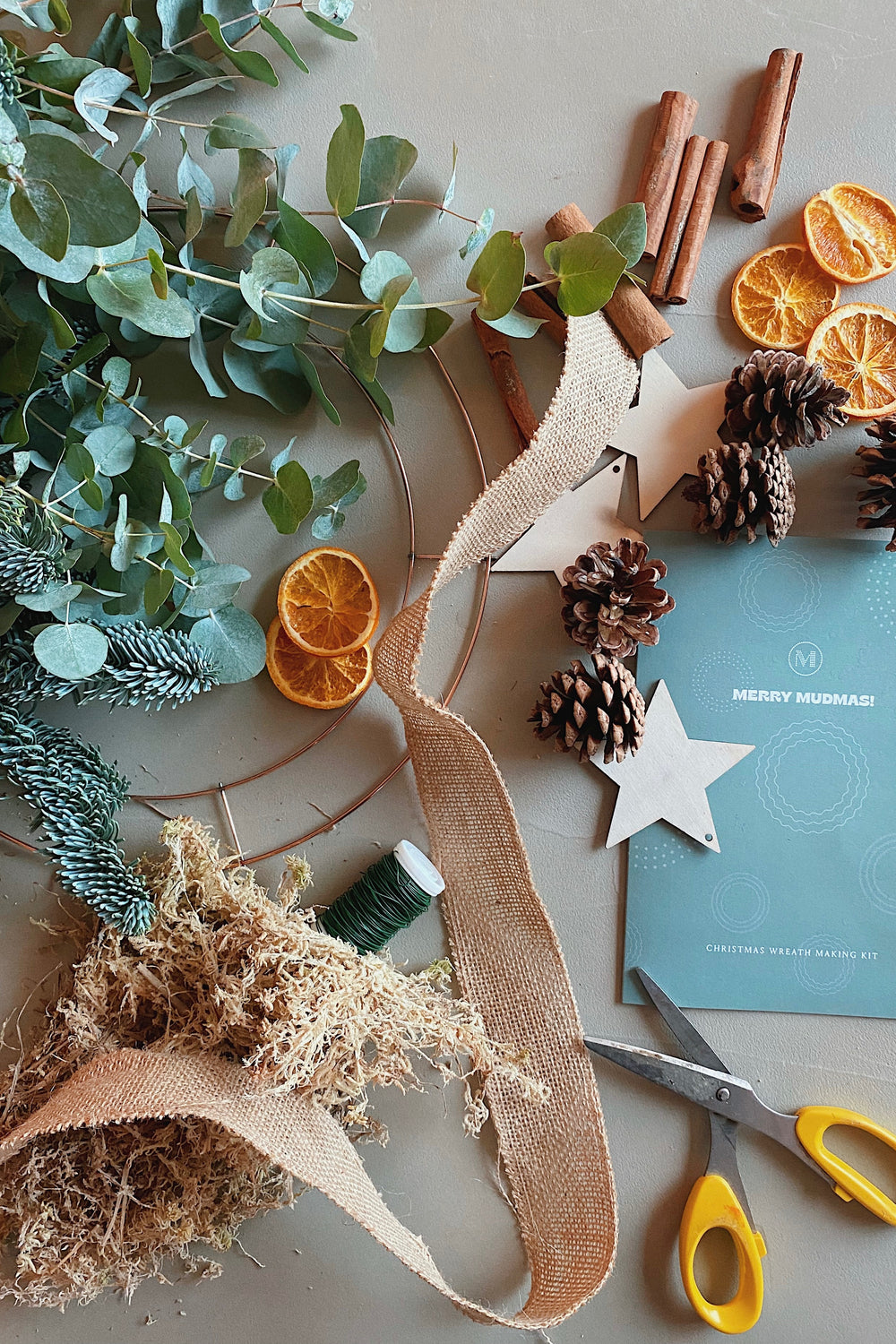 DIY Fresh Christmas Wreath Kit MUD Urban Flowers