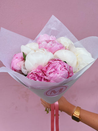 Pink and White Peony Bunch U.K.