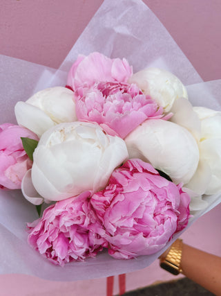 Pink and White Peony Bunch U.K.