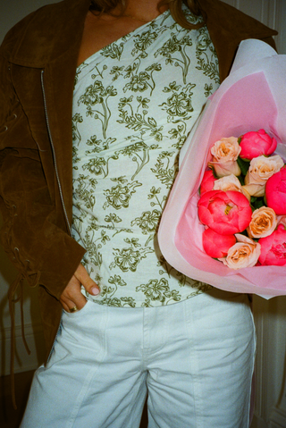 Coral Peony and Peach Rose Bunch U.K.