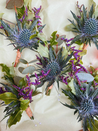 Thistle Buttonhole / Pin On Corsage